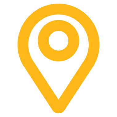 Harita işaretçi kontur vektör simgesi