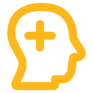 Pozitif düşünme kontur vektör simgesi