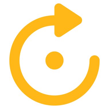 Döndürme kontur vektör simgesi