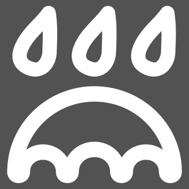 Yağmur koruma kontur glif simgesini