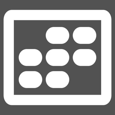 Hafta takvim kontur glif simgesini