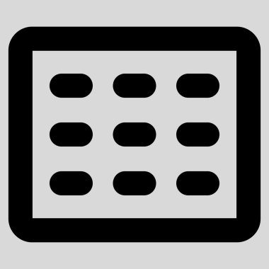 Tablo Kılavuz kontur glif simgesini