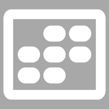 Hafta takvim kontur glif simgesini