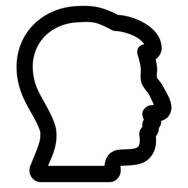 Kafa kontur glif simgesini profil