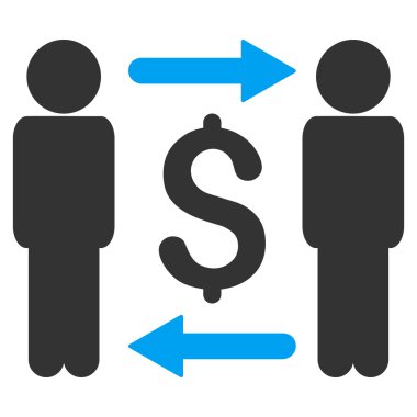 Para değiştiriciler düz glif simgesi