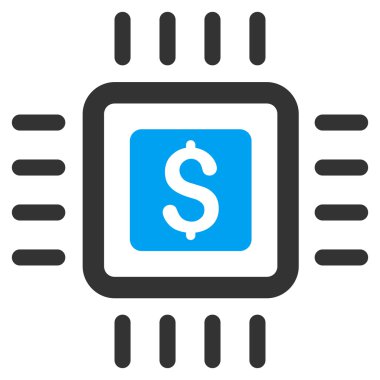 İşlemci fiyat düz glif simgesi