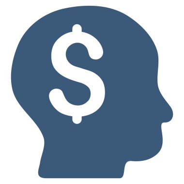 Bankacı düz glif simgesi