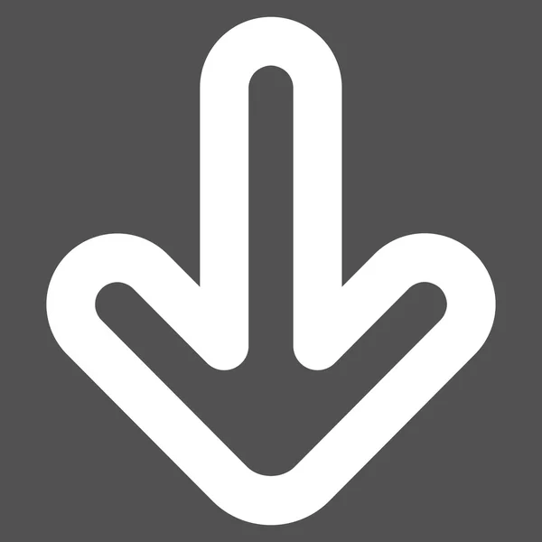 Икона "Глиф стрелы вниз" — стоковое фото
