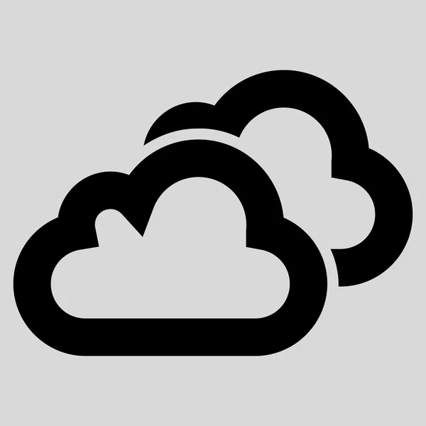 Chmury obrysu glifu ikona — Zdjęcie stockowe