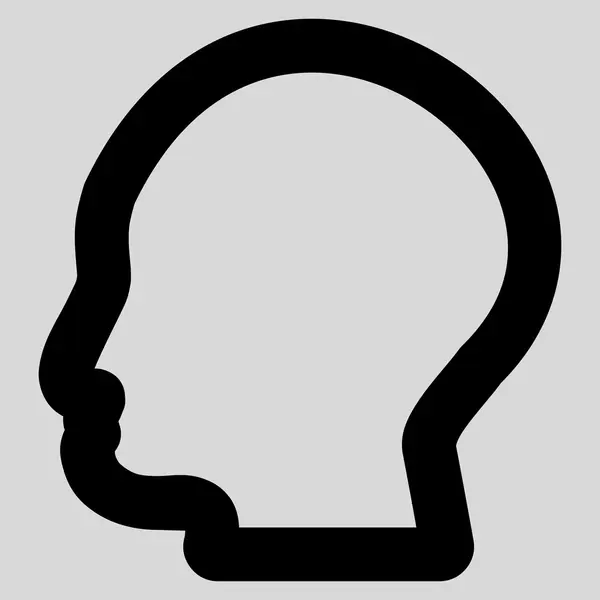 Εικονίδιο γλύφου άνθρωπος προφίλ εγκεφαλικό επεισόδιο — Φωτογραφία Αρχείου