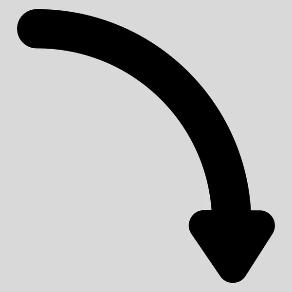 Obrócenie prawego obrysu glifu ikona — Zdjęcie stockowe