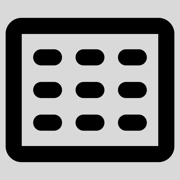 Grid lijn Glyph tabelpictogram — Stockfoto