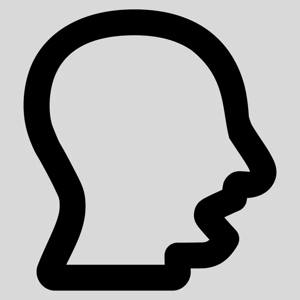 Глифовая икона "Зевущая голова" — стоковое фото