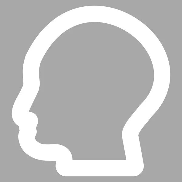 Mann Profil Striche Glyphen-Symbol — Stockfoto