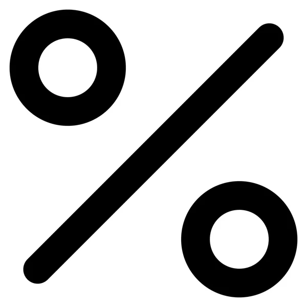 Ícone de glifo de traços percentuais — Fotografia de Stock