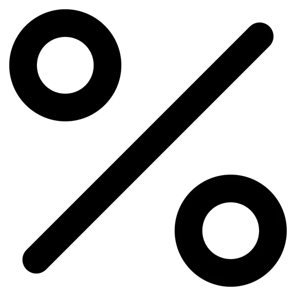 Percentage beroerte Glyph pictogram — Stockfoto