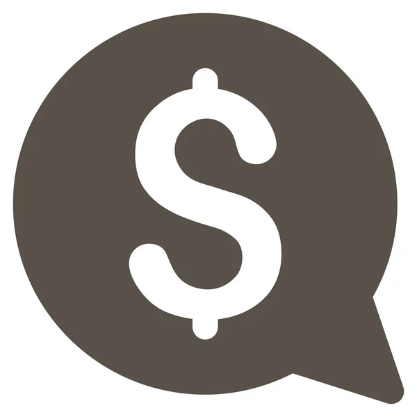 Financial Message Flat Glyph Icon — Stock Photo, Image