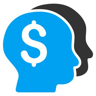 Bankacılar düz vektör simgesi