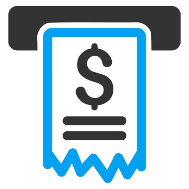 Çek ödeme düz vektör simgesi