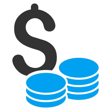 Dolar paraları düz vektör simgesi