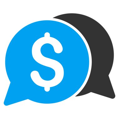 Para iletileri düz vektör simgesi