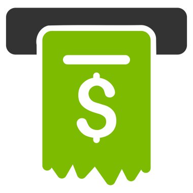 Çek ödeme düz vektör simgesi