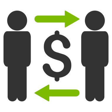 Para Değiştiriciler Düz Vektör Simgesi