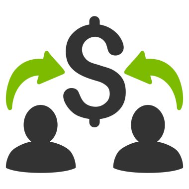 Para Değiştiriciler Düz Vektör Simgesi