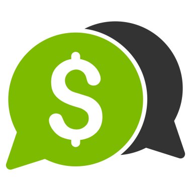 Para iletileri düz vektör simgesi