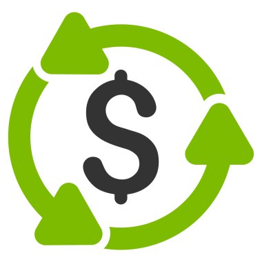 Para ciro düz vektör simgesi