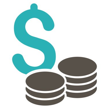 Dolar paraları düz vektör simgesi