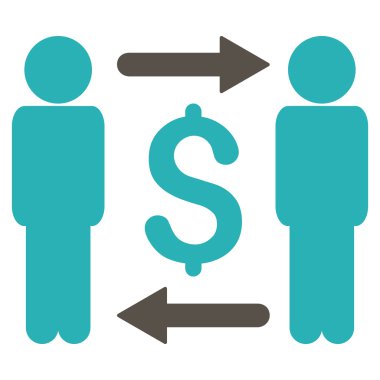 Para Değiştiriciler Düz Vektör Simgesi