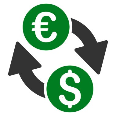 Euro Para Borsası Düz Vektör Simgesi