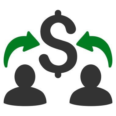 Para Değiştiriciler Düz Vektör Simgesi