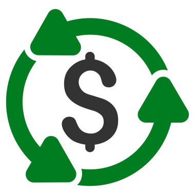 Para ciro düz vektör simgesi