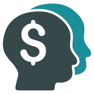 Bankacılar düz vektör simgesi