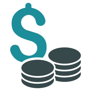 Dolar paraları düz vektör simgesi