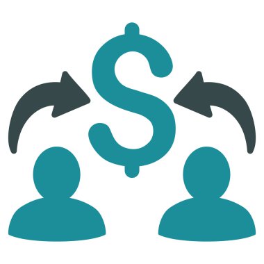 Para Değiştiriciler Düz Vektör Simgesi