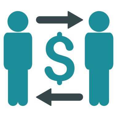 Para Değiştiriciler Düz Vektör Simgesi