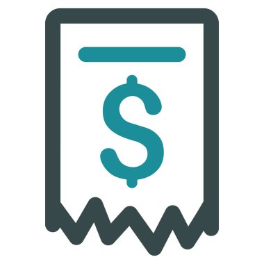 Ödeme Makbuzu Düz Vektör Simgesi