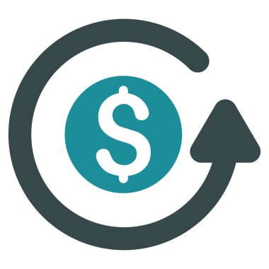 Düz vektör simge iade