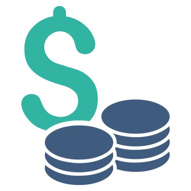 Dolar paraları düz vektör simgesi