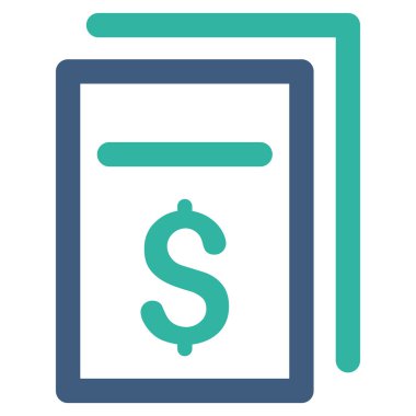 Faturalar Düz Vektör Simgesi