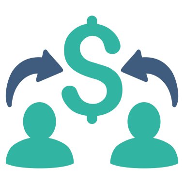 Para Değiştiriciler Düz Vektör Simgesi