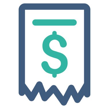 Ödeme Makbuzu Düz Vektör Simgesi