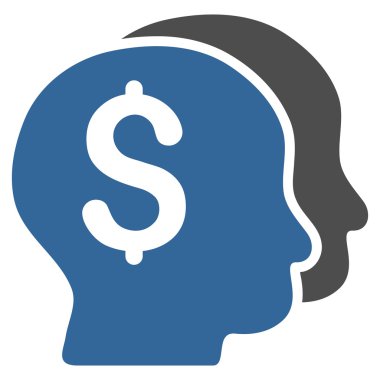 Bankacılar düz vektör simgesi