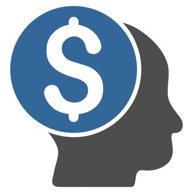 Bankacı düz vektör simgesi