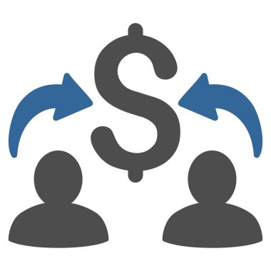 Para Değiştiriciler Düz Vektör Simgesi