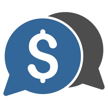 Para iletileri düz vektör simgesi