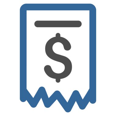 Ödeme Makbuzu Düz Vektör Simgesi